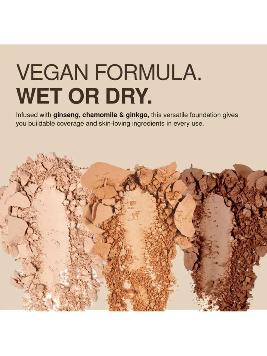 Компактная пудра-основа Wet & Dry, 8 г, с экстрактами женьшеня и гинкго Palladio — изображение 5 из 7