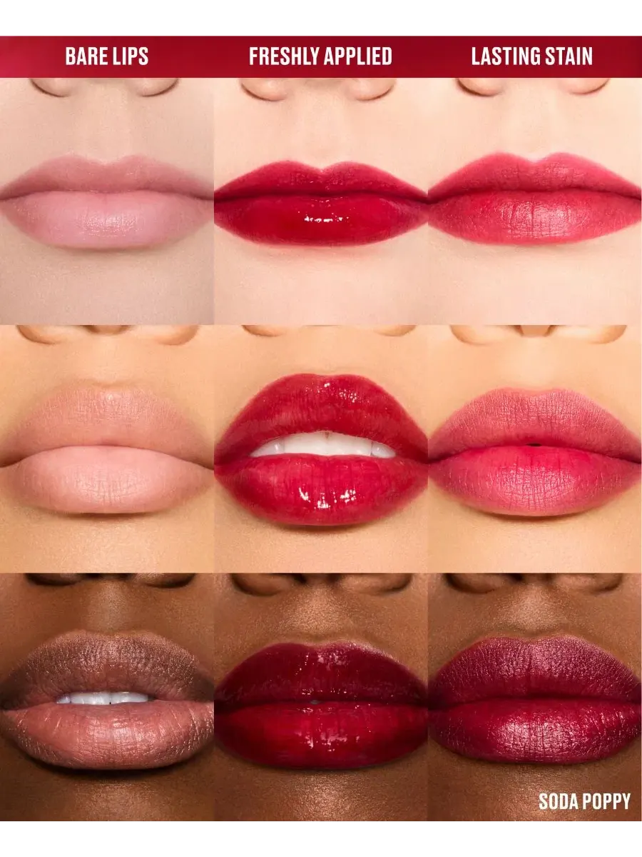Тинт для губ MAC Lustreglass Stained Glass, Soda Poppy — изображение 4 из 7
