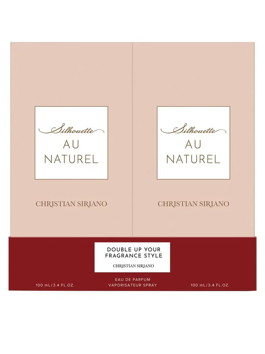 Набор для женщин: парфюмерная вода 2×100 мл и блеск для губ 2×6 мл, Silhouette Au Naturel Christian — изображение 4 из 4