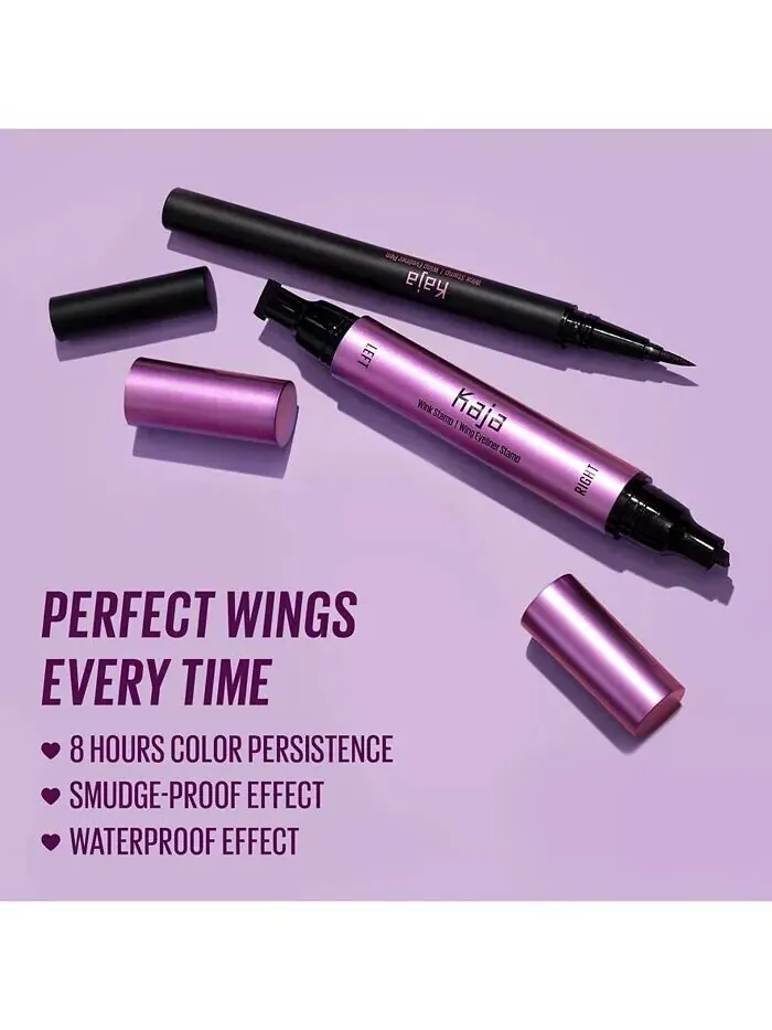 Wink Stamp Оригинальная водонепроницаемая подводка для глаз с крылышками, штамп и ручка Kaja — изображение 3 из 8