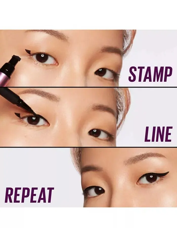 Wink Stamp Оригинальная водонепроницаемая подводка для глаз с крылышками, штамп и ручка Kaja — изображение 5 из 8