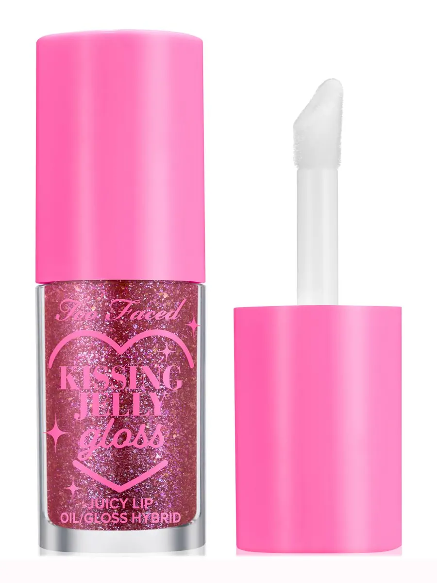 Блеск для губ Kissing Jelly Gloss Too Faced, цвет grape soda — без цвета
