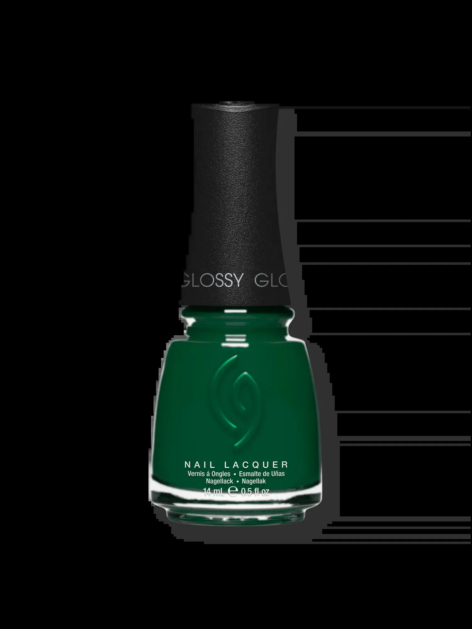 Лак для ногтей China Glaze Mega Pigment Crème Cool Tones, Midnight Pine (forest green), 14 мл — зеленый