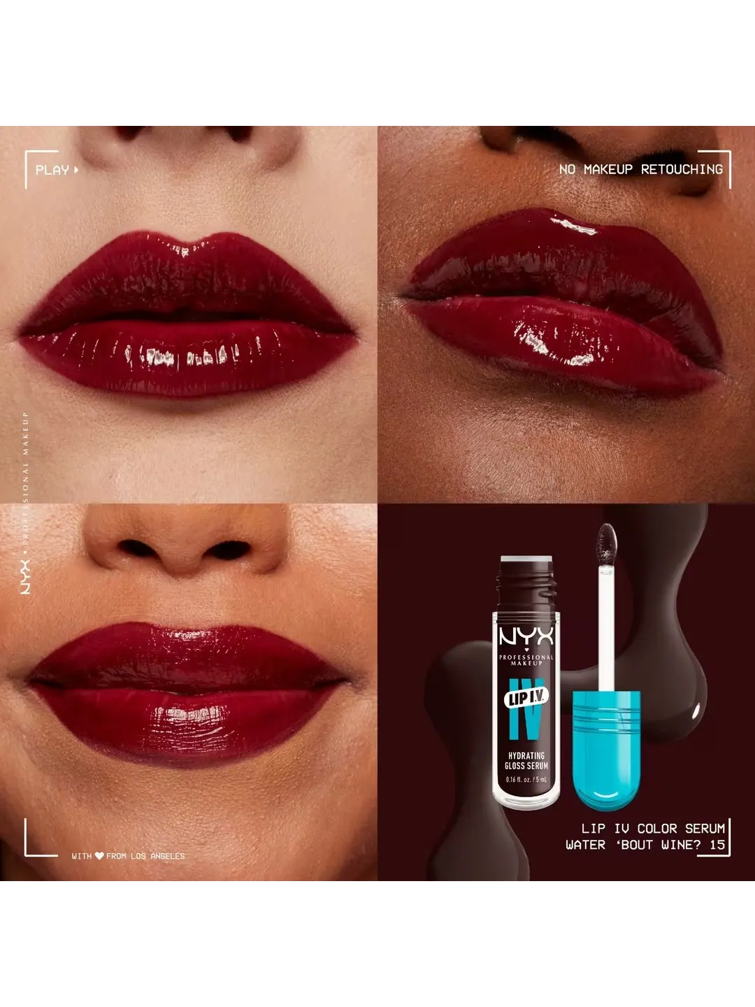 Увлажняющий блеск для губ NYX Professional Makeup Lip I.V. Hydrating Gloss Stain — изображение 3 из 5