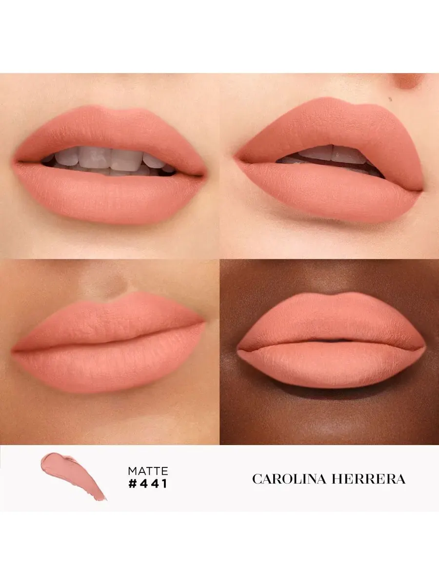 Матовый губная помада Fabulous Kiss с колпачком Love Karma Carolina Herrera, 441 - Uncovered Nude — изображение 3 из 9
