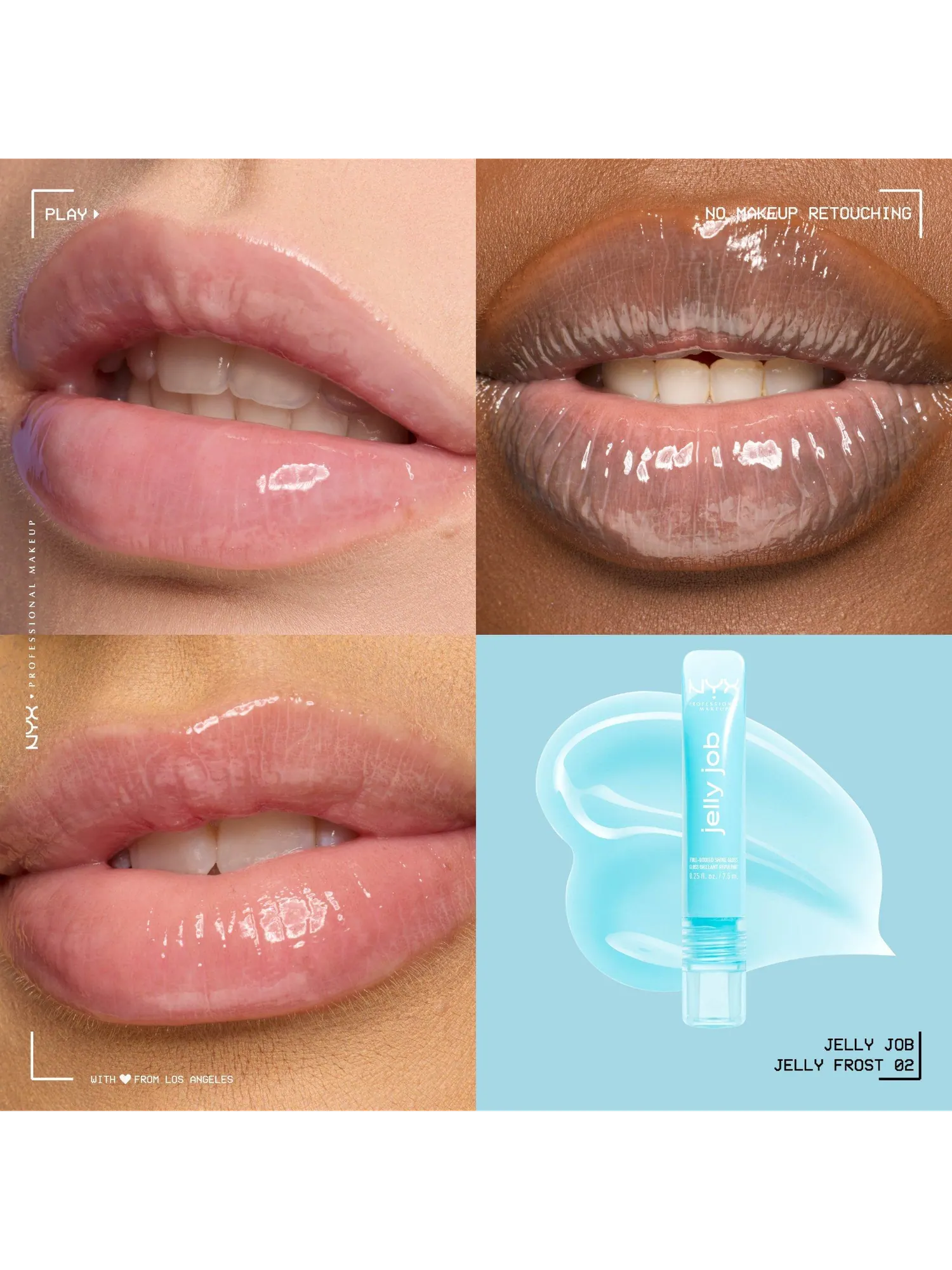 Блеск для губ NYX Professional Makeup Jelly Job, Jelly Frost, 7.5 мл — изображение 2 из 7