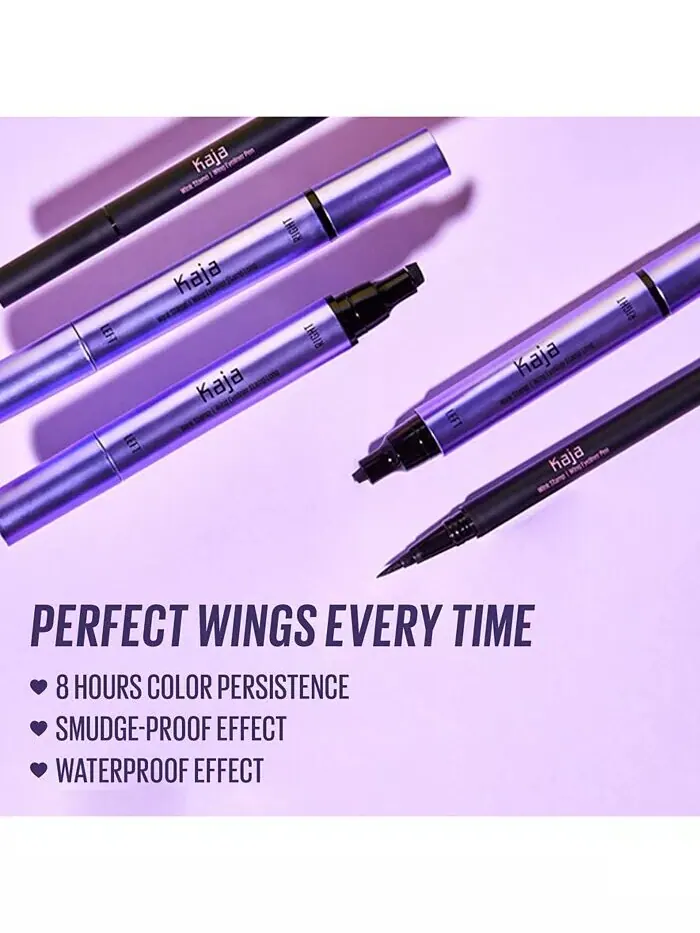 Длинная водостойкая подводка для глаз Wink Stamp и ручка с крылышками Kaja — изображение 3 из 8