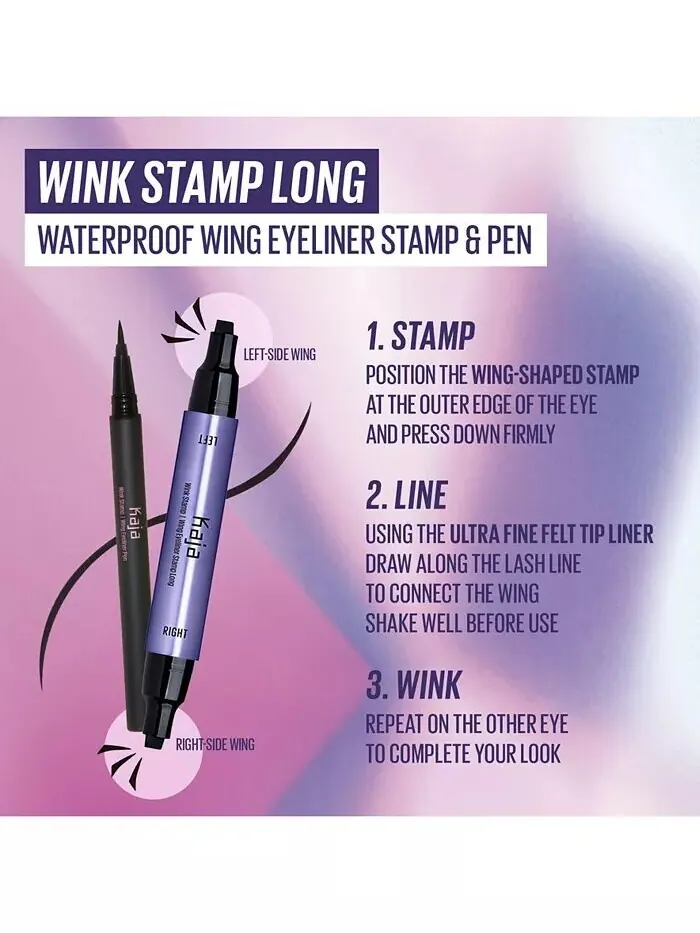 Длинная водостойкая подводка для глаз Wink Stamp и ручка с крылышками Kaja — изображение 4 из 8