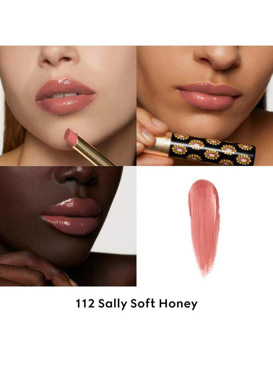 Губная помада Rouge de Beaut? Brillant Glow & Care Gucci, цвет 112 - sally soft honey — изображение 2 из 10