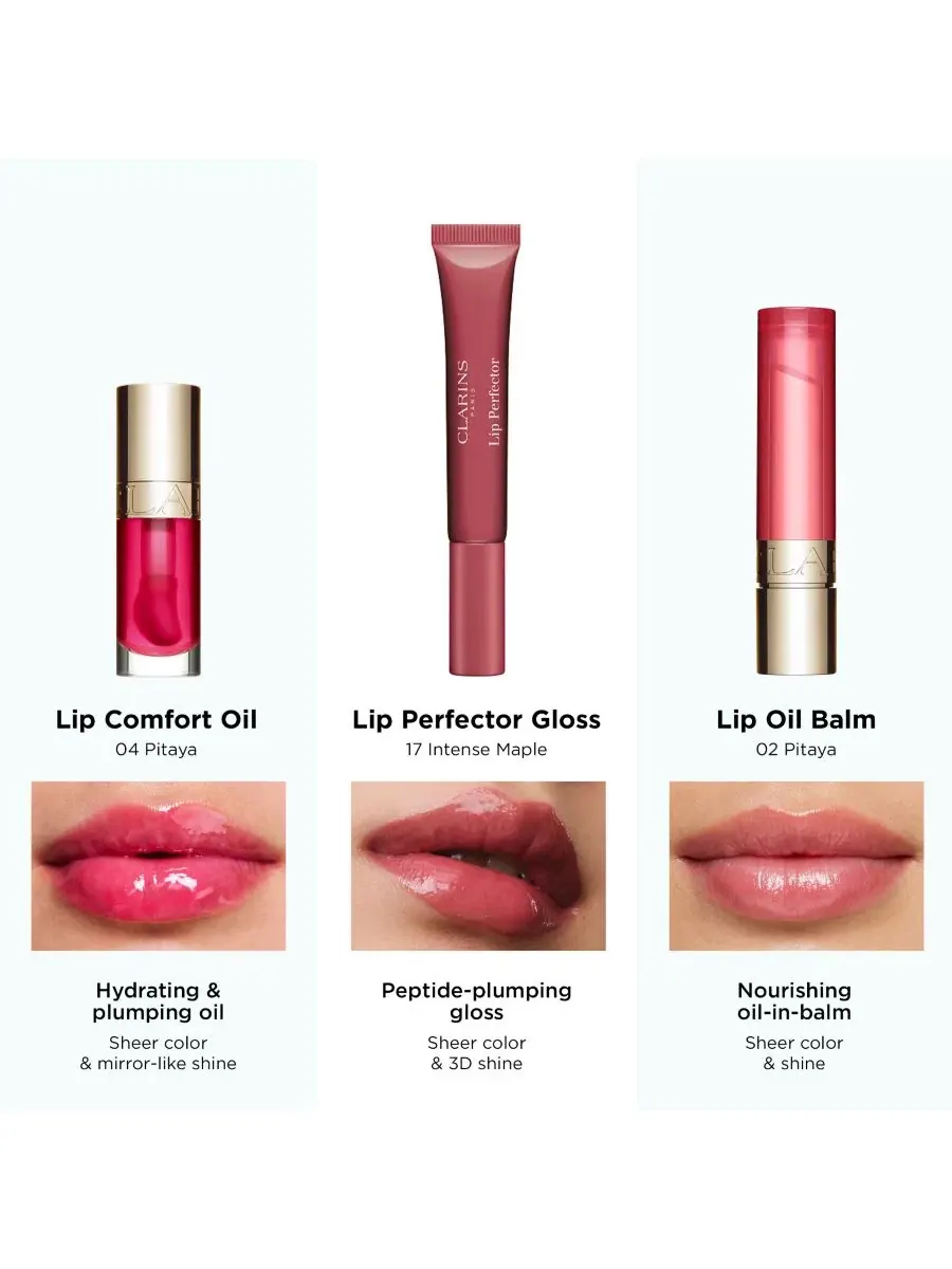 Блеск для губ с пептидами для объема и увлажнения Clarins, 06 Rosewood Shimmer (Rosy Nude) — изображение 8 из 9