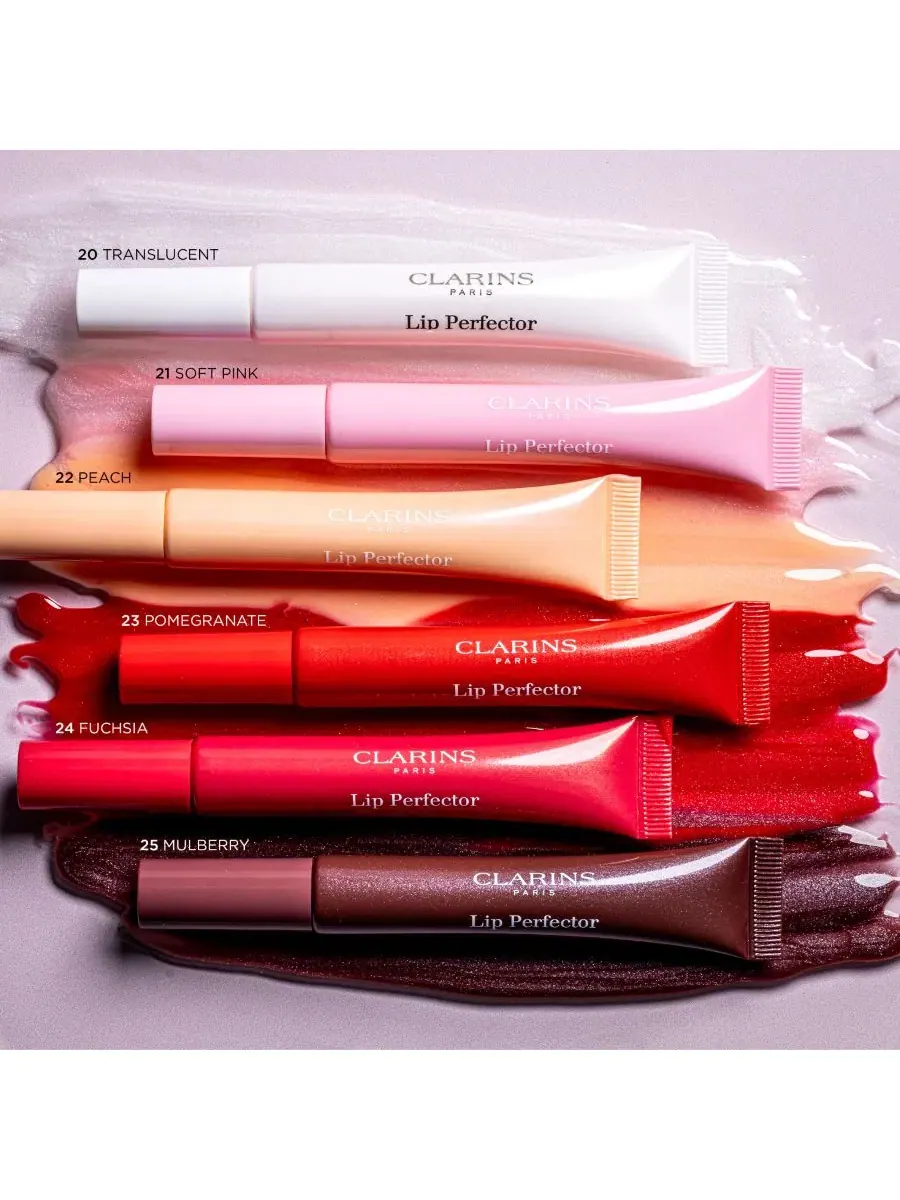Блеск для губ с пептидами и увлажняющим эффектом, модель Lip Perfector Clarins, 25 Mulberry Glow — изображение 6 из 9
