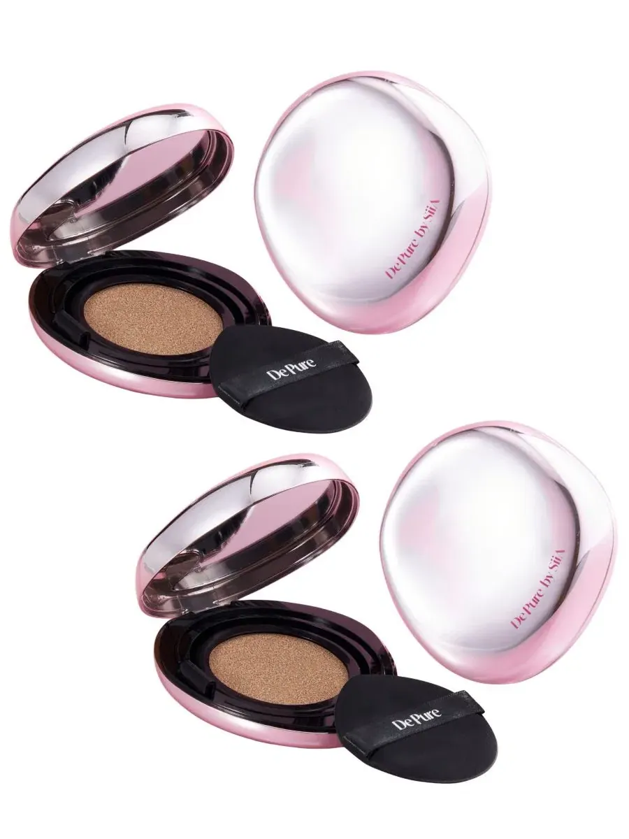Тональный кушон с эффектом сияния 2 шт SIIA Cosmetics, N13 Cocoa — изображение 1 из 10