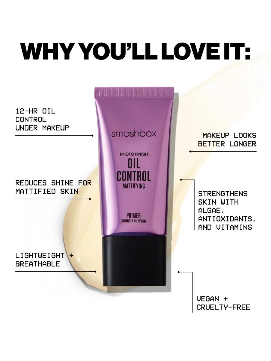 Матирующая праймер-основа под макияж Smashbox Photo Finish Oil Control, 10 мл — изображение 3 из 9