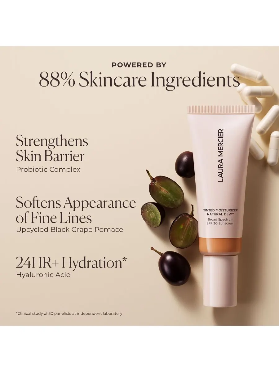 Крем для лица SPF LAURA MERCIER Тонирующий увлажняющий с эффектом сияния, цвет 1c cameo- fair with — изображение 5 из 10