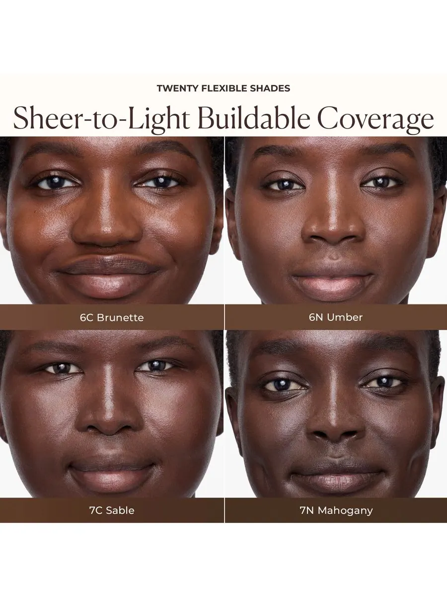 Крем для лица SPF LAURA MERCIER Тонирующий увлажняющий с эффектом сияния, цвет 7n mahogany- rich — изображение 8 из 10