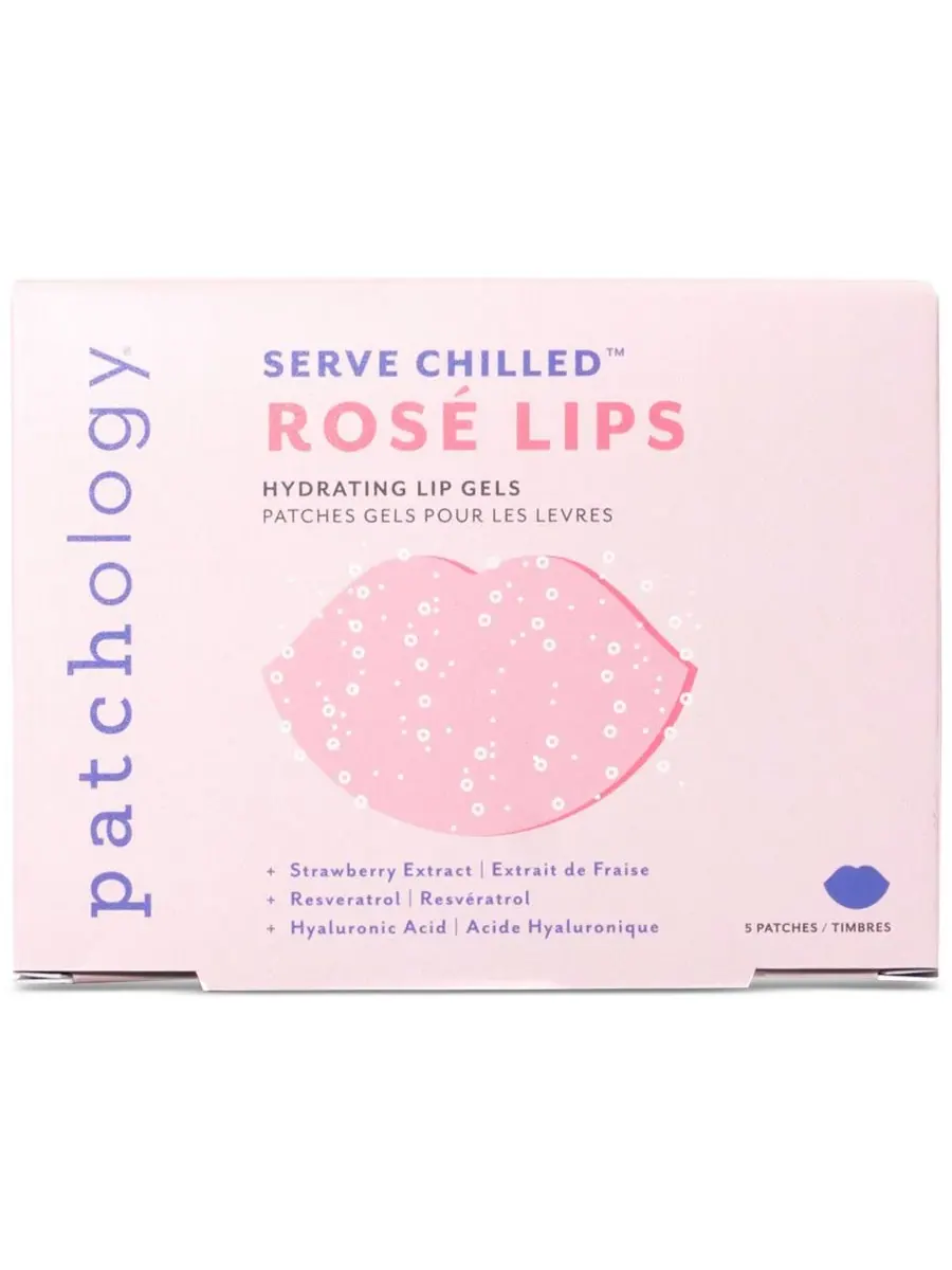 Patchology Охлажденный гель для губ со вкусом розового вина, упаковка из 5 штук