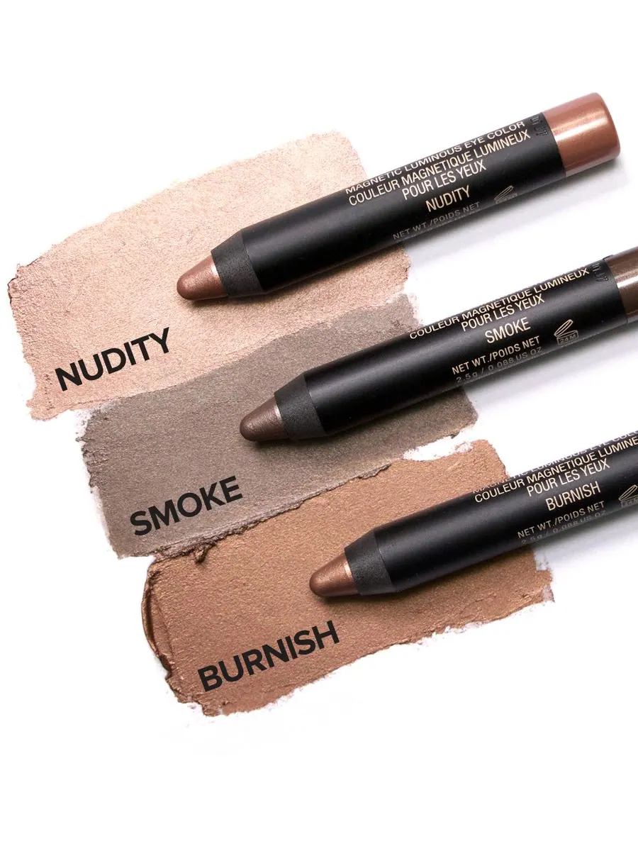 NUDESTIX Набор из 3 мини-теней для век телесного металлического оттенка — изображение 2 из 2