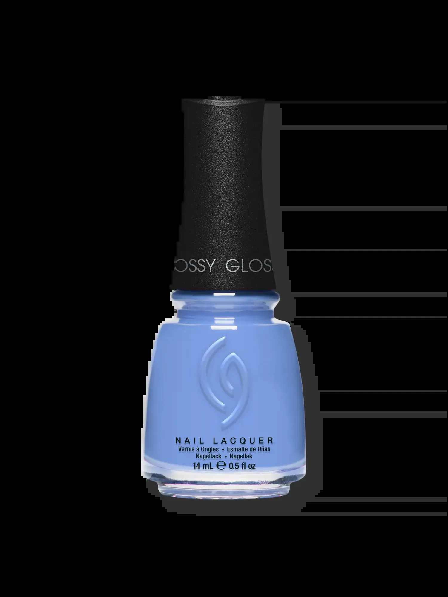 Лак для ногтей China Glaze Mega Pigment Crème Cool Tones, Boho Blues (periwinkle blue), 14 мл — синий