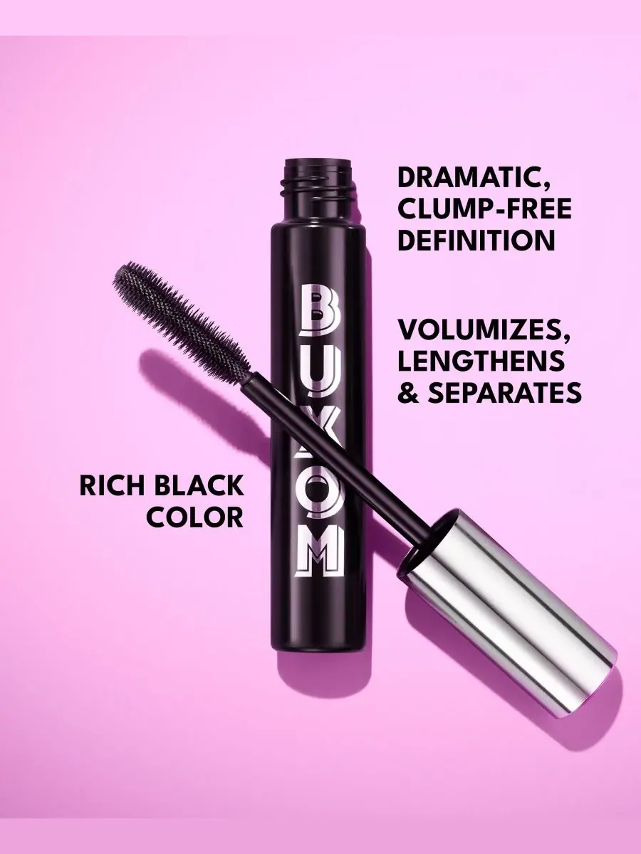 Водостойкая тушь для ресниц, придающая объем, 0,37 унции Buxom Cosmetics — изображение 8 из 9