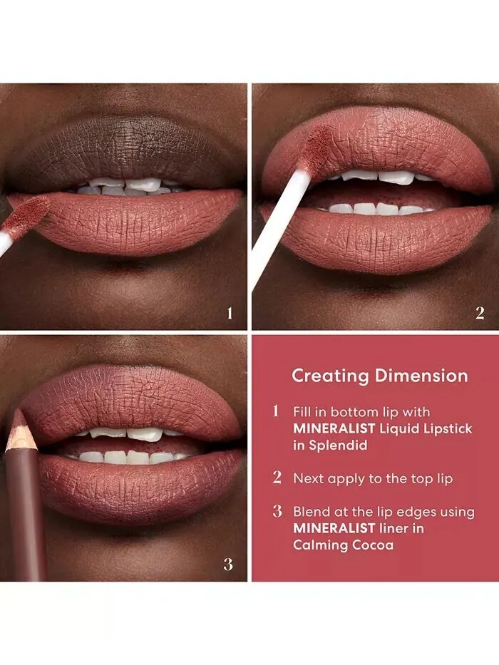 Длительный разглаживающий карандаш для губ Mineralist Bareminerals, цвет Calming Cocoa — изображение 9 из 10
