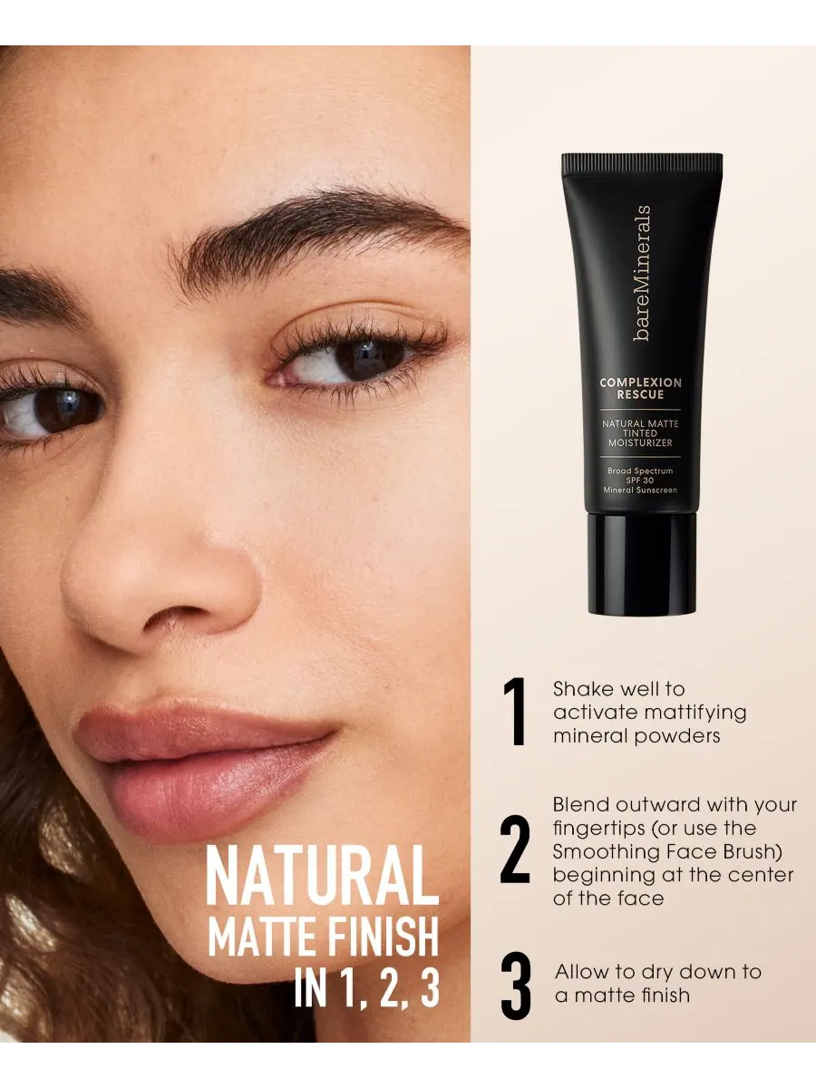 Крем для лица SPF BAREMINERALS Увлажняющий COMPLEXION RESCUE с натуральным матирующим эффектом и — изображение 5 из 9