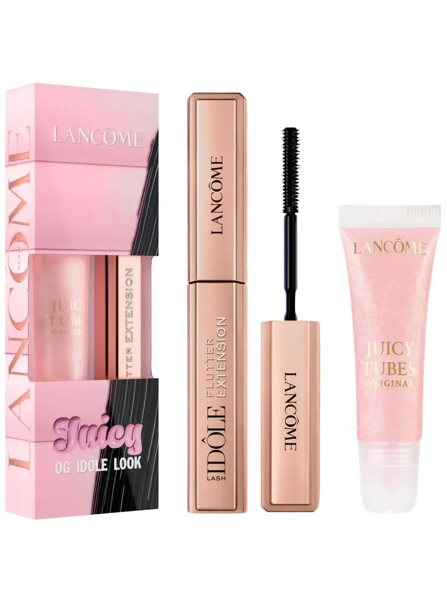 Lancôme Блеск для губ и ресницы Juicy Tubes, тушь для ресниц Idôle Flutter Extension Mascara Duo — изображение 1 из 6