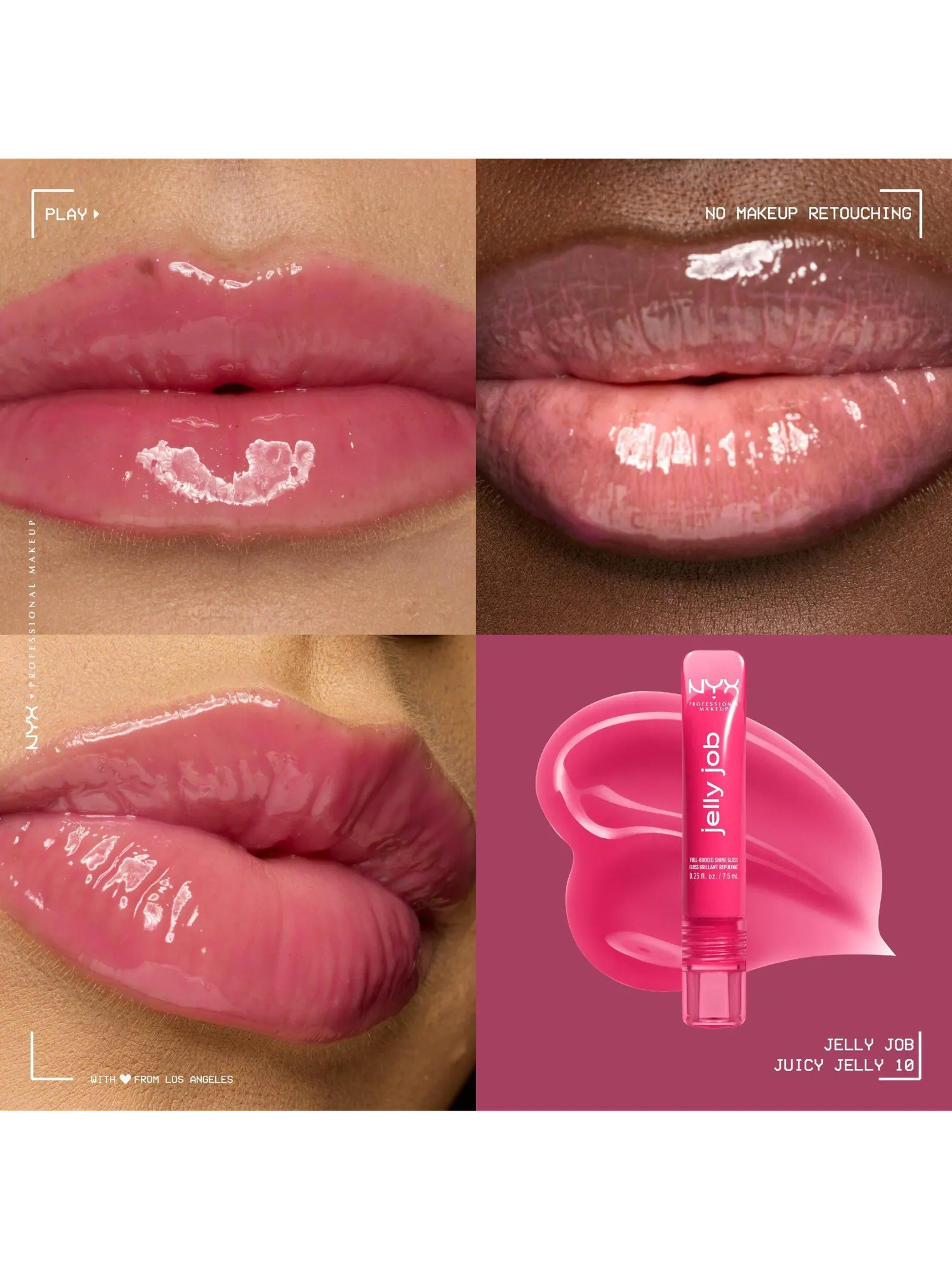 Блеск для губ NYX Professional Makeup Jelly Job, Juicy Jelly, 7.5 мл — изображение 2 из 7