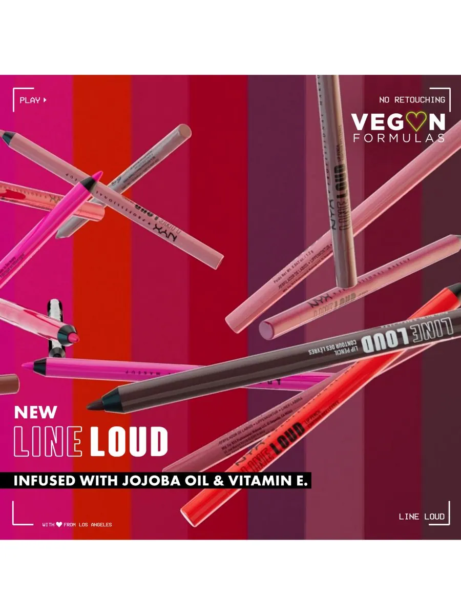 Карандаш для губ Line Loud NYX Professional Makeup, цвет evil genius — изображение 7 из 9