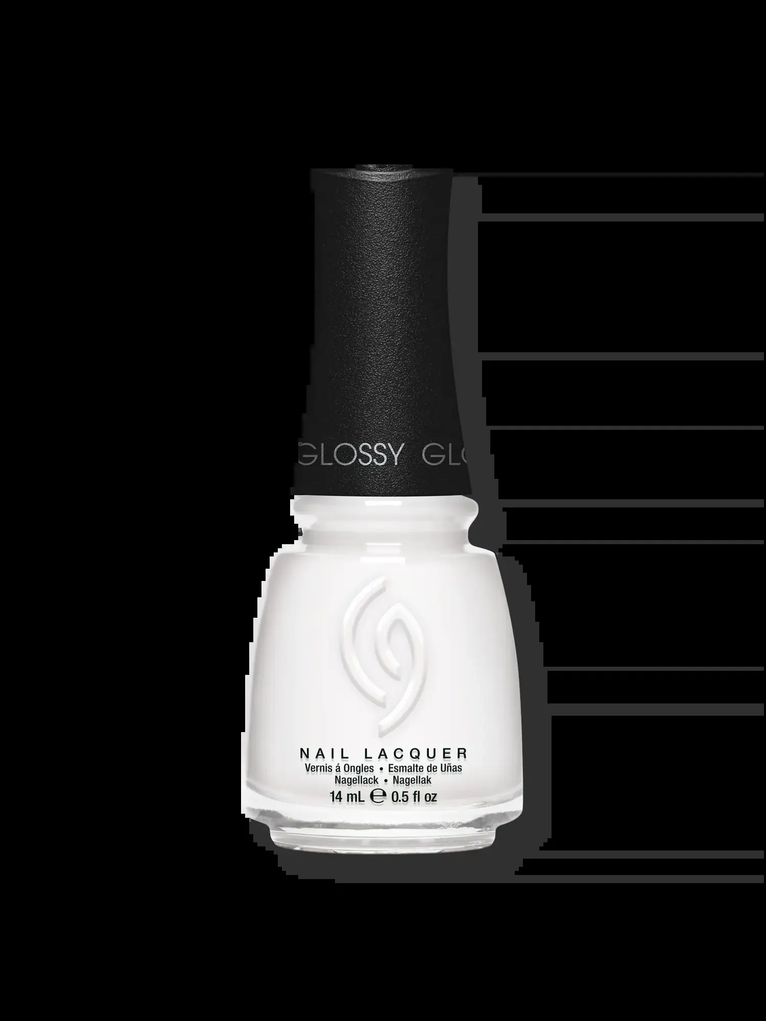 Лак для ногтей China Glaze Mega Pigment Crème Cool Tones, White On White (white), 14 мл — белый
