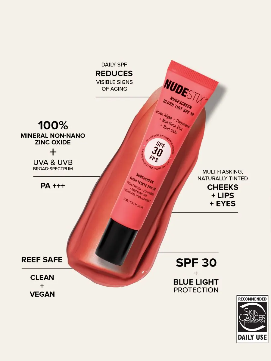 Румяна-тинт Nudescreen SPF 30 NUDESTIX, цвет strawberry sunburst — изображение 4 из 9