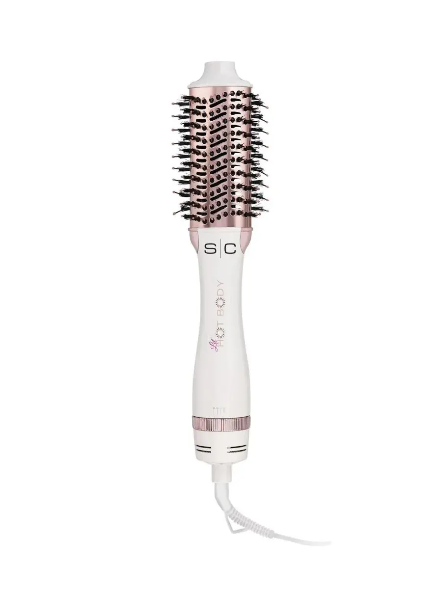 StyleCraft Professional Щетка для укладки волос Lil' Hot Body Blowout Brush - белая/розовая — белый