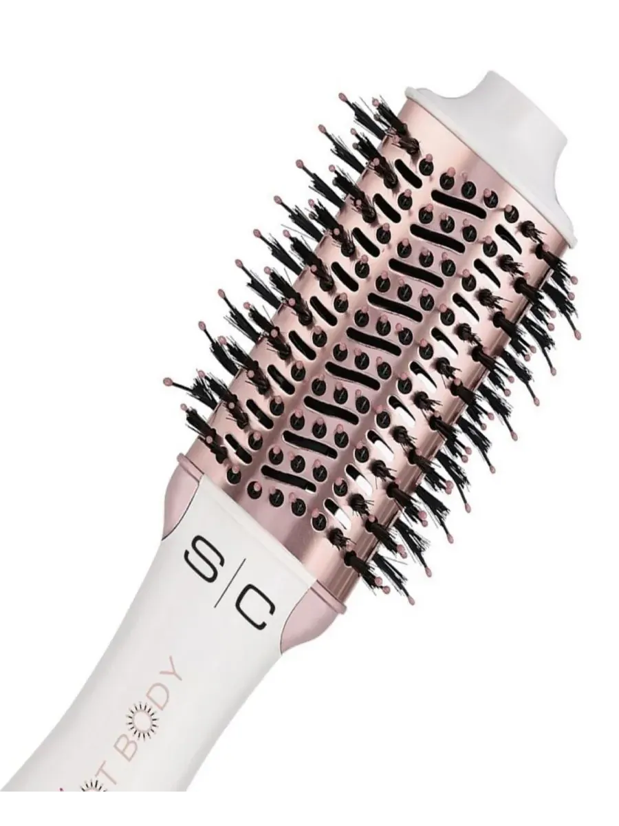 StyleCraft Professional Щетка для укладки волос Lil' Hot Body Blowout Brush - белая/розовая — 2