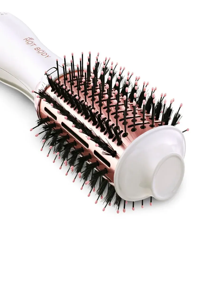 StyleCraft Professional Щетка для укладки волос Lil' Hot Body Blowout Brush - белая/розовая — 7