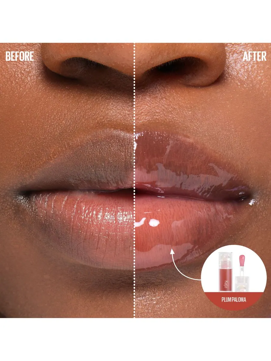 Масло для губ Juicy Glass, 0,13 унции Kaja, цвет plum paloma — изображение 3 из 10