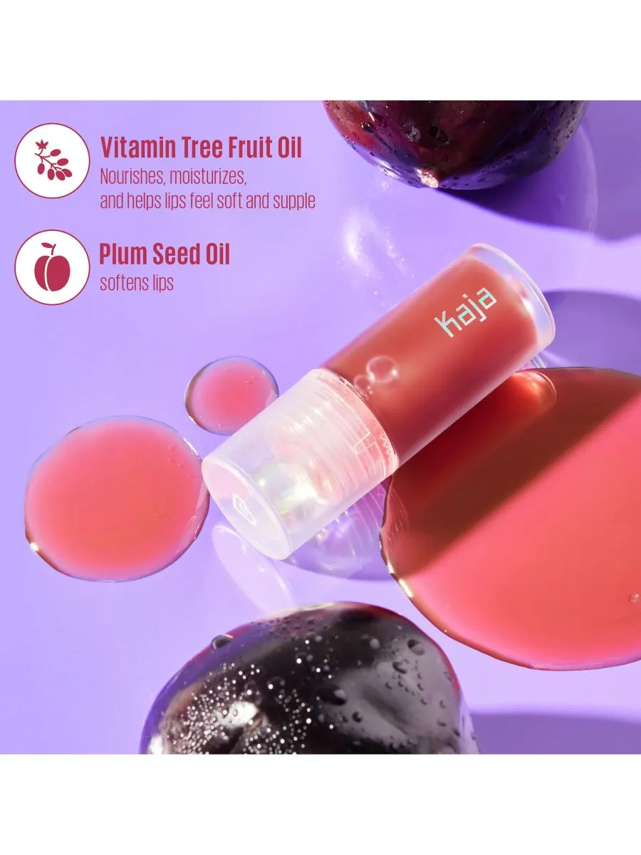 Масло для губ Juicy Glass, 0,13 унции Kaja, цвет plum paloma — изображение 7 из 10