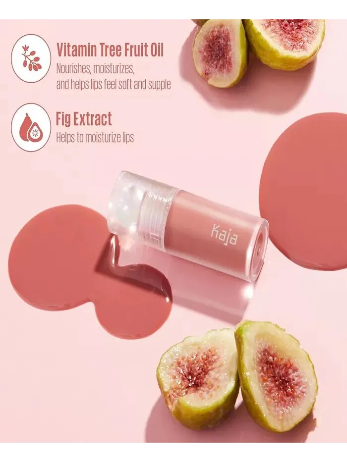 Масло для губ Juicy Glass, 0,13 унции Kaja, цвет Fig Smoothie — изображение 6 из 10