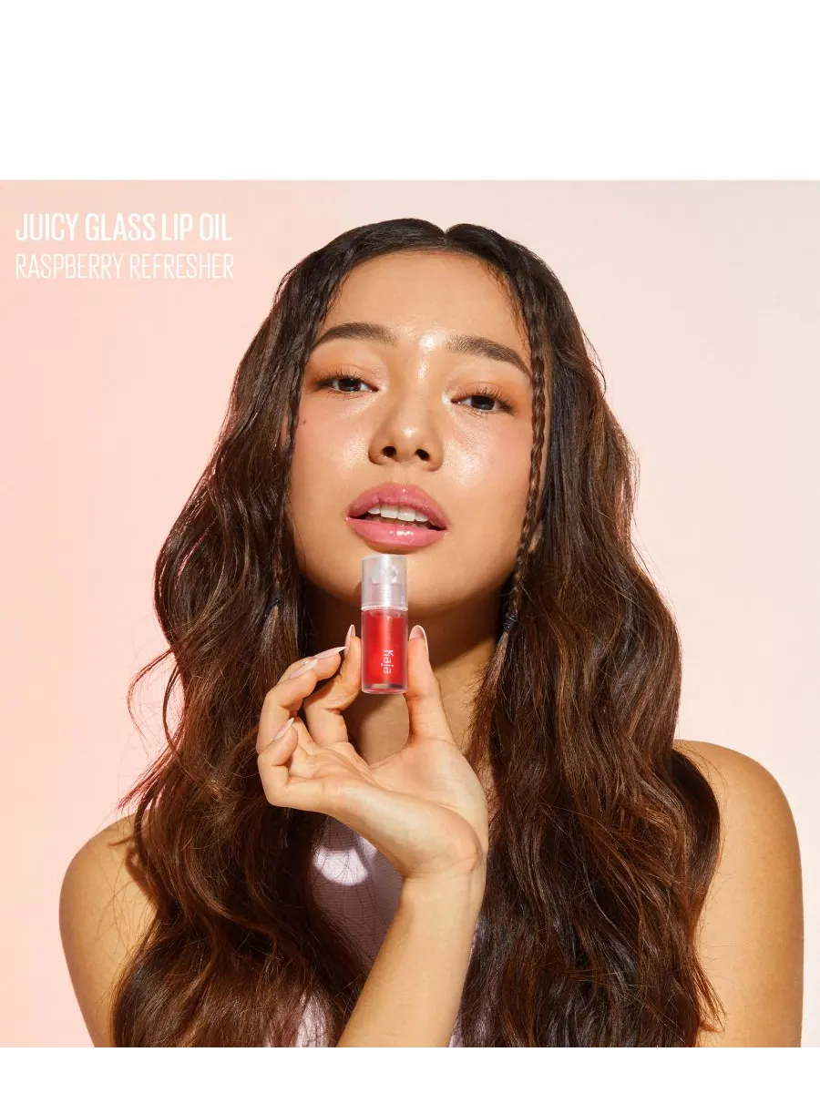 Масло для губ Juicy Glass, 0,13 унции Kaja, цвет raspberry refresher — изображение 5 из 10