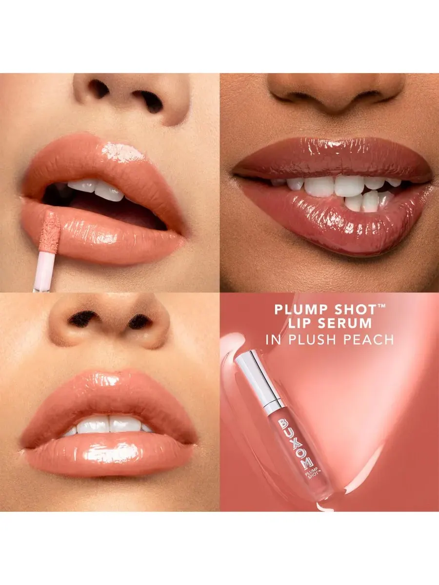 Сыворотка для губ Plump Shot, 0,14 унции Buxom Cosmetics, Plush Peach — изображение 3 из 8