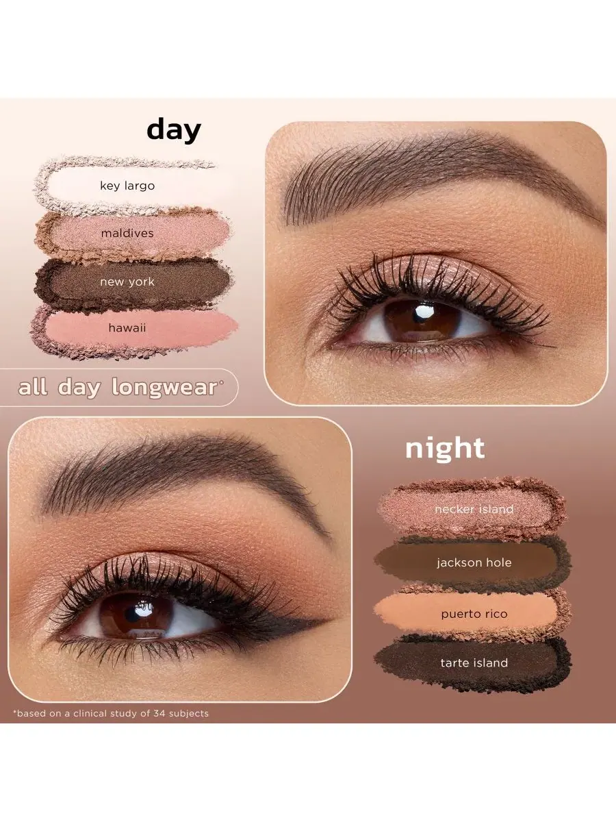 Палитра теней для век с оттенками и кистью, модель #trippinwithtarte Tarte — изображение 6 из 15