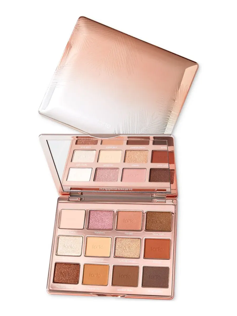 Палитра теней для век с оттенками и кистью, модель #trippinwithtarte Tarte — изображение 9 из 15