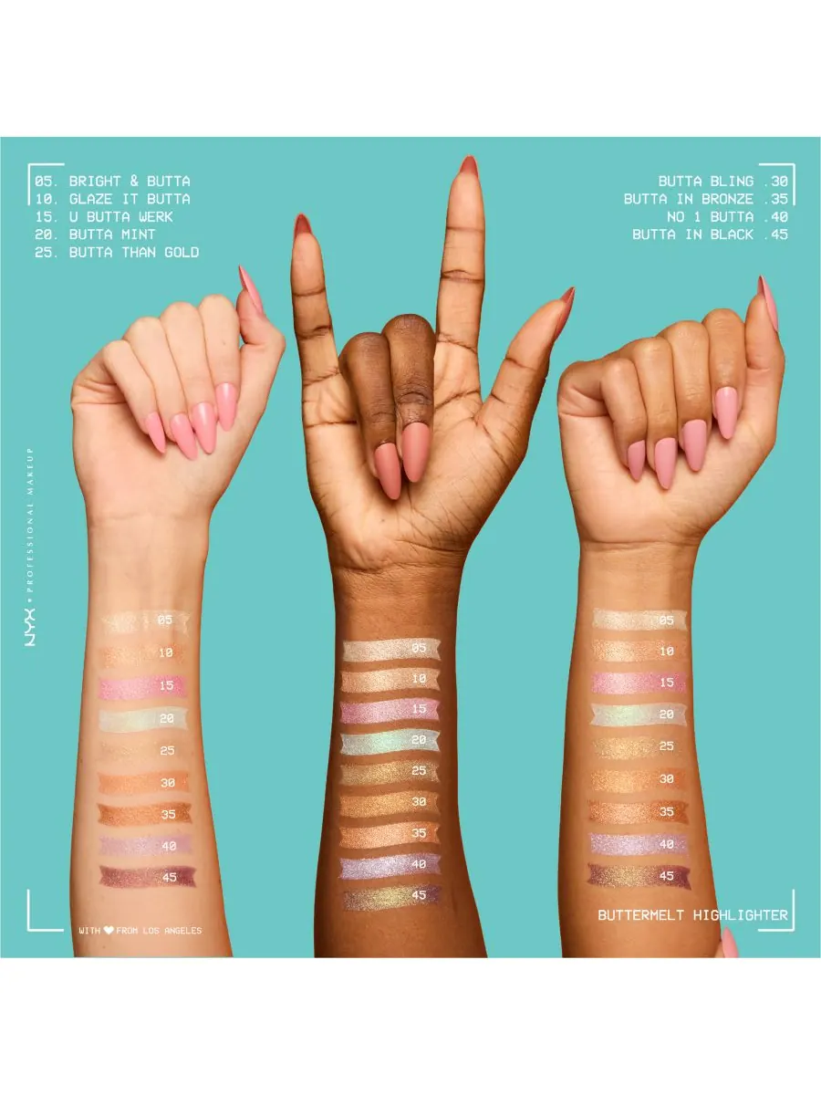 Пудра-хайлайтер «Арбузный цвет», 0,17 унции NYX Professional Makeup, цвет butta bling — изображение 6 из 10