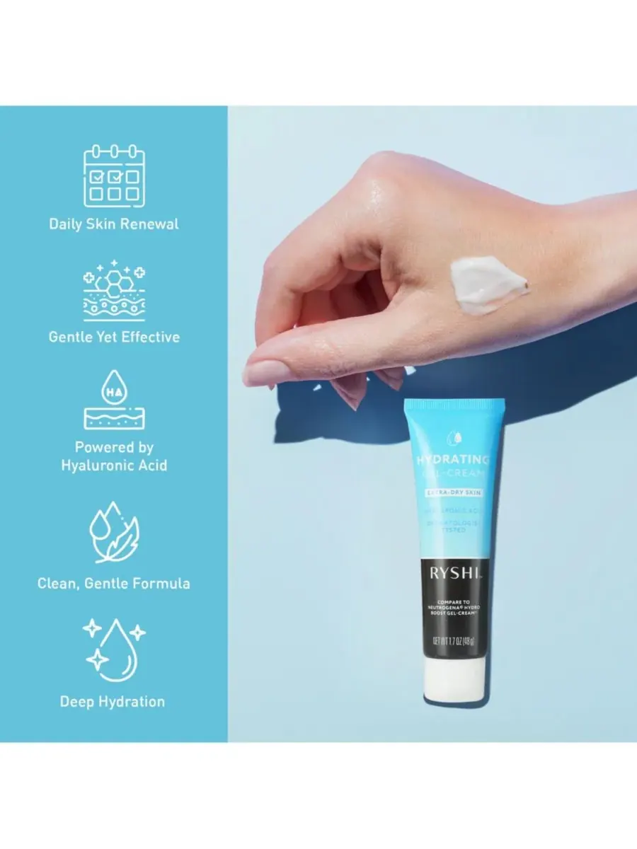 Крем для лица SPF PURSONIC Увлажняющий гель- для очень сухой кожи - с гиалуроновой кислотой | — изображение 2 из 3
