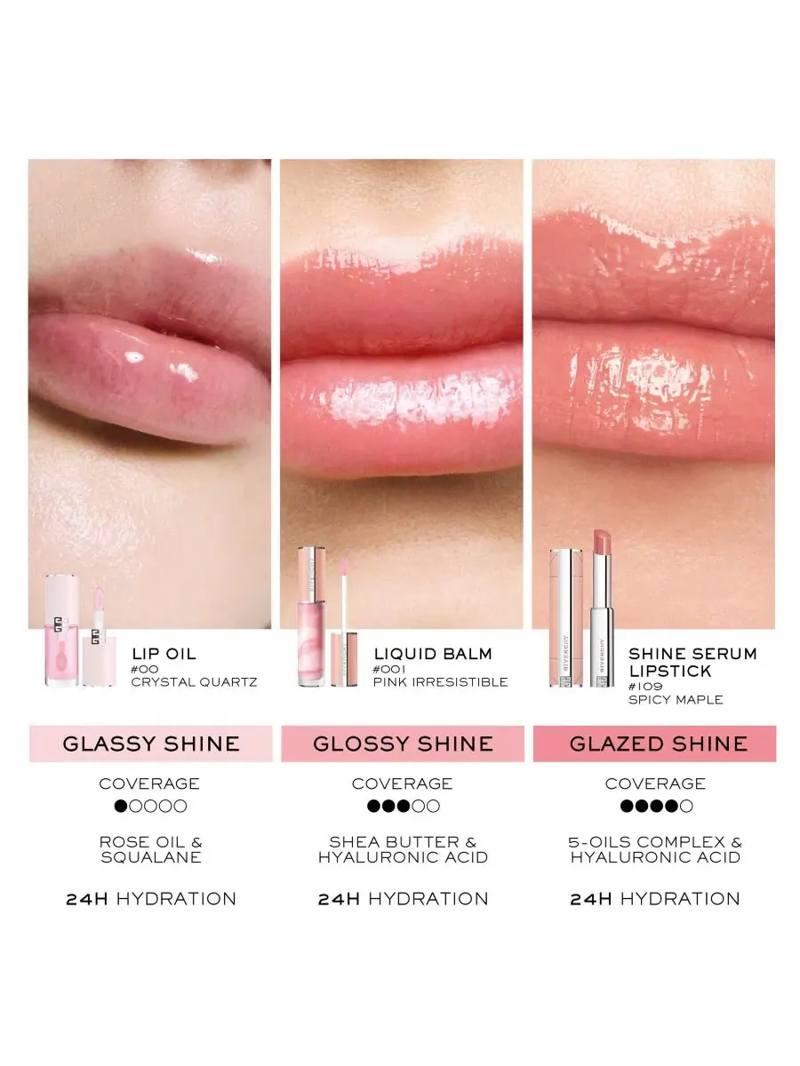 Масло для губ с высоким блеском, 7 мл, Perfecto Hydrating High-Shine Givenchy, N06 Crystal Cherry — изображение 8 из 9