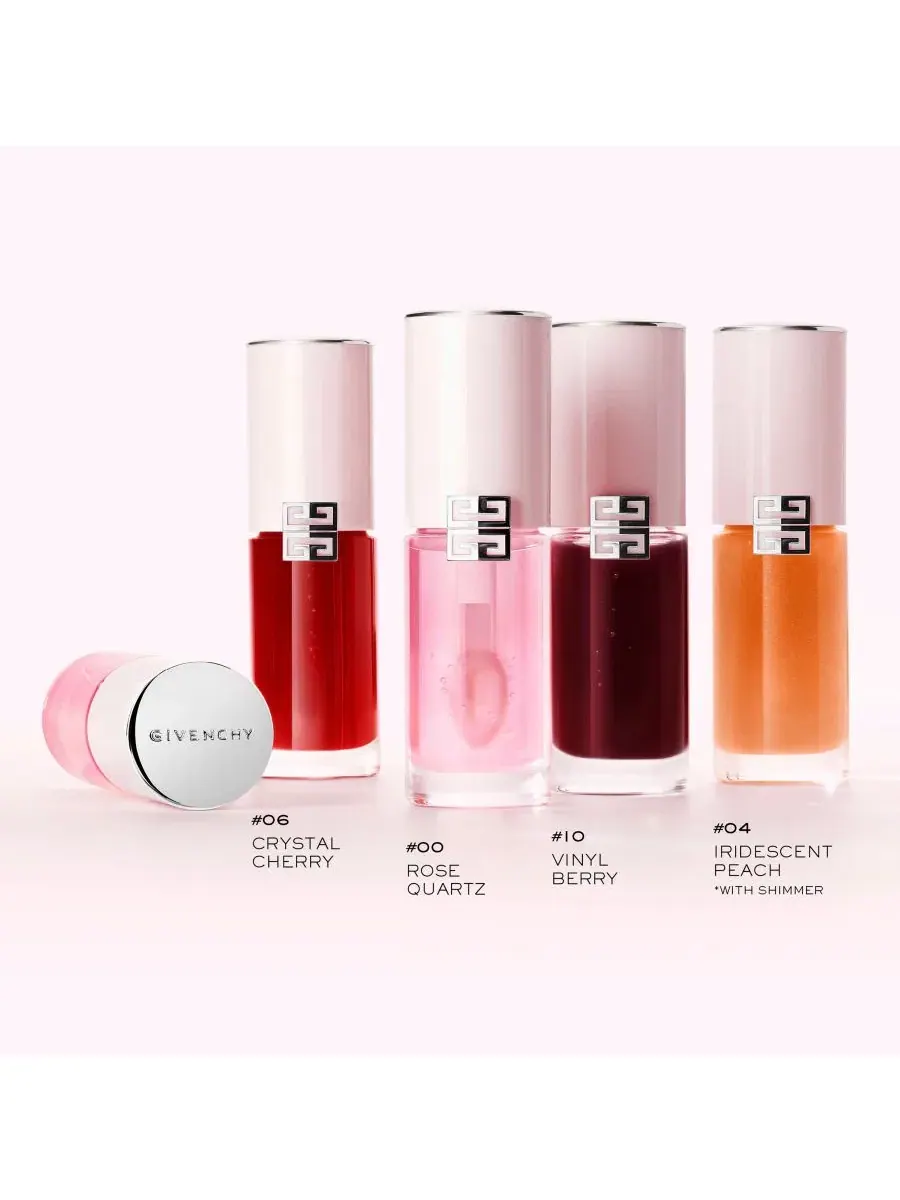 Масло для губ с блеском Perfecto Hydrating High-Shine, 7 мл Givenchy, N04 Iridescent Peach — изображение 4 из 9