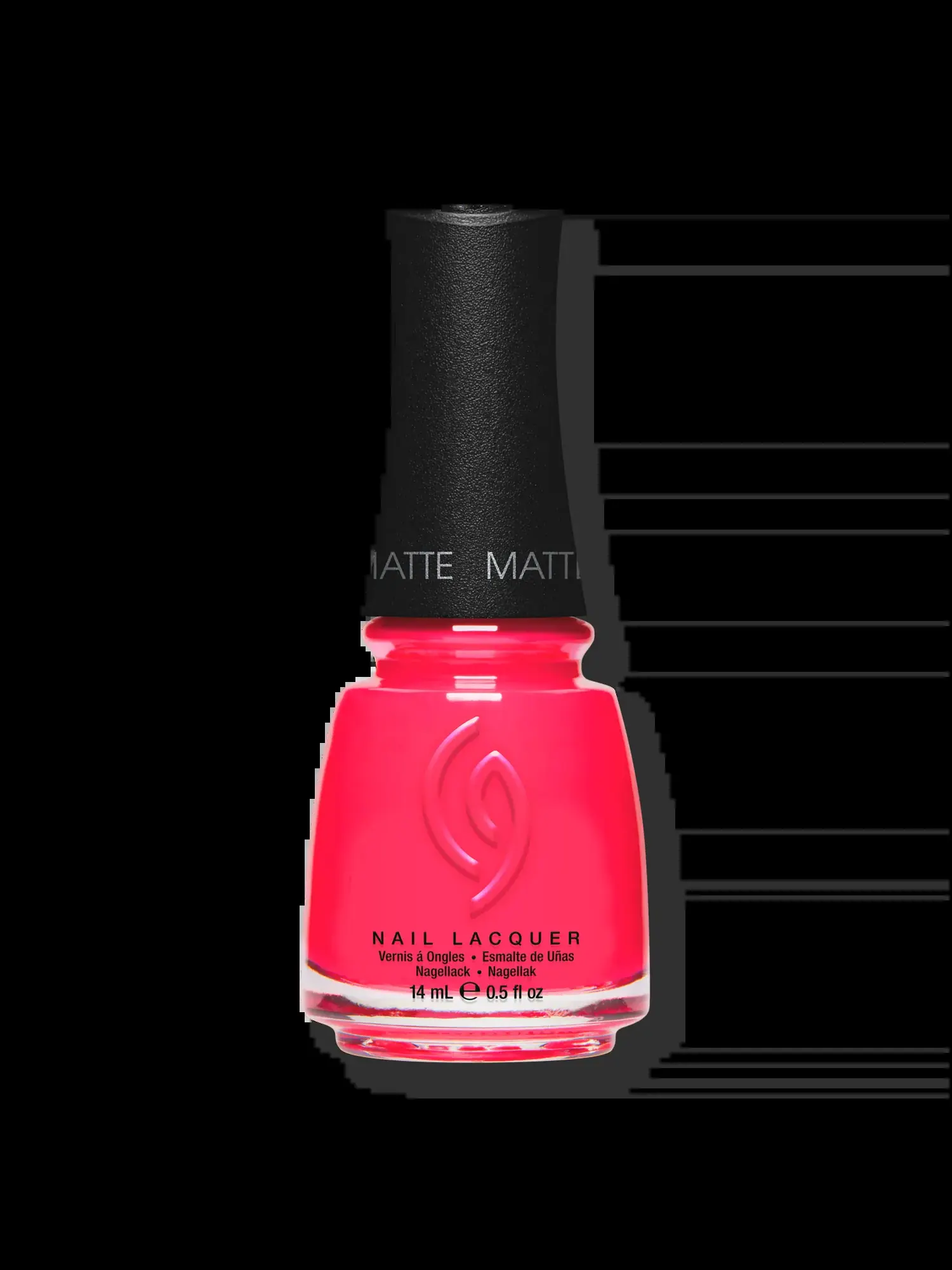 Лак для ногтей China Glaze Mega Pigment Mattes, Pool Party (electric coral-pink), 14 мл — розовый