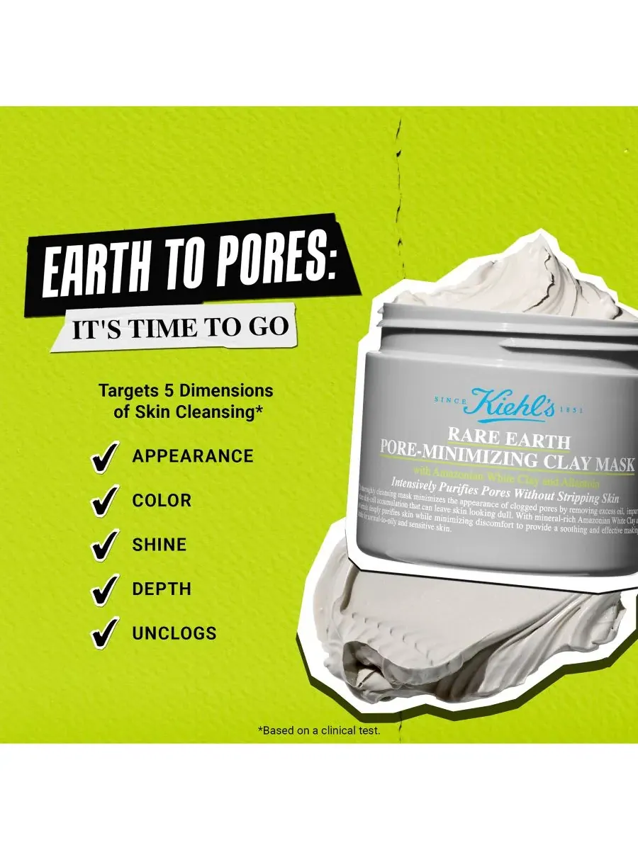 Маска для лица Kiehl's — Since 1851 из редкоземельной глины для сужения пор, 120 мл — изображение 4 из 9