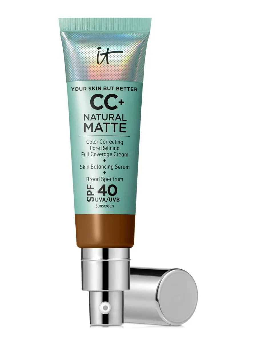 CC+ кремовая матирующая тональная основа SPF 40 IT Cosmetics, цвет deep honey — изображение 1 из 8