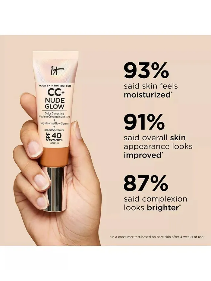Легкая тональная основа CC+ Nude Glow + сыворотка для сияния SPF 40 It Cosmetics — изображение 6 из 6