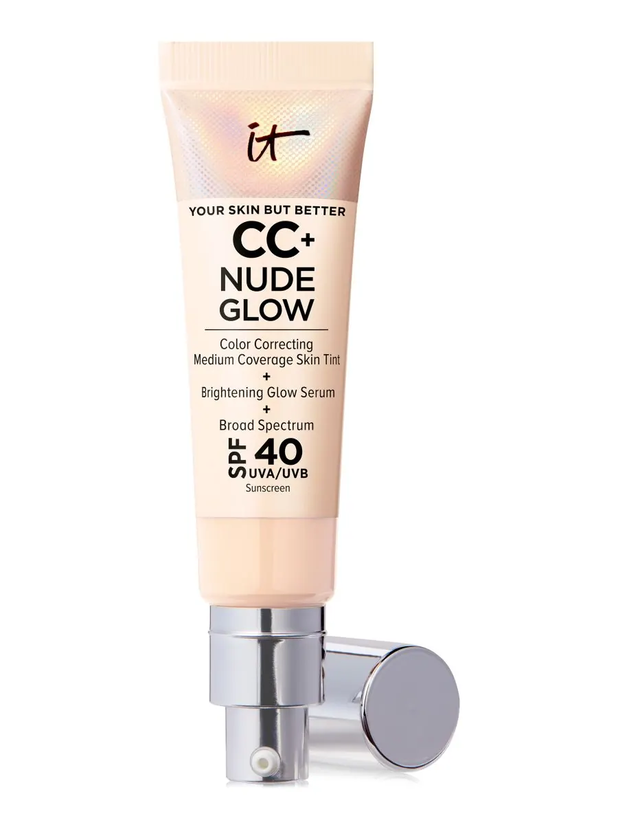 CC+ Nude Glow Lightweight Foundation + Glow Serum SPF 40 IT Cosmetics, цвет fair light — изображение 1 из 6