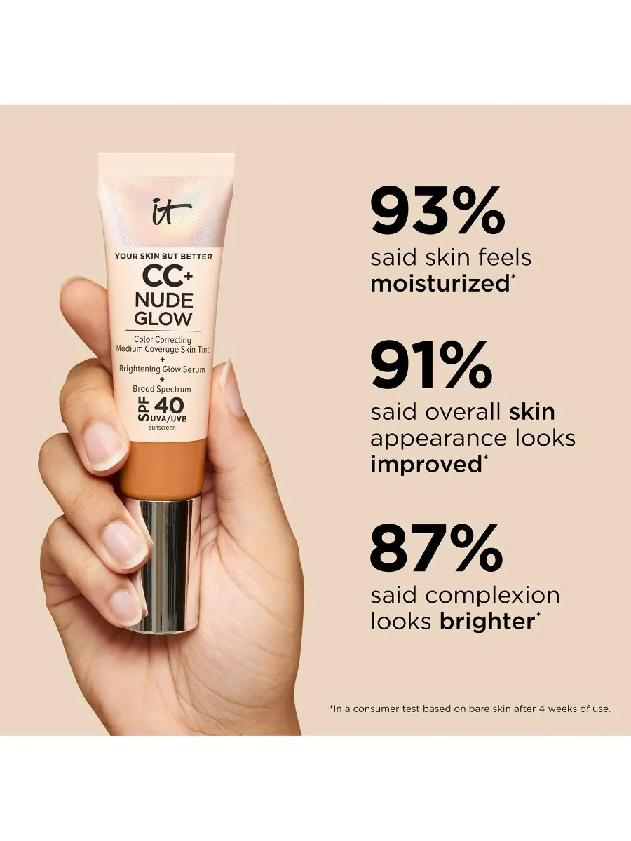 CC+ Nude Glow Lightweight Foundation + Glow Serum SPF 40 IT Cosmetics, цвет fair — изображение 6 из 6